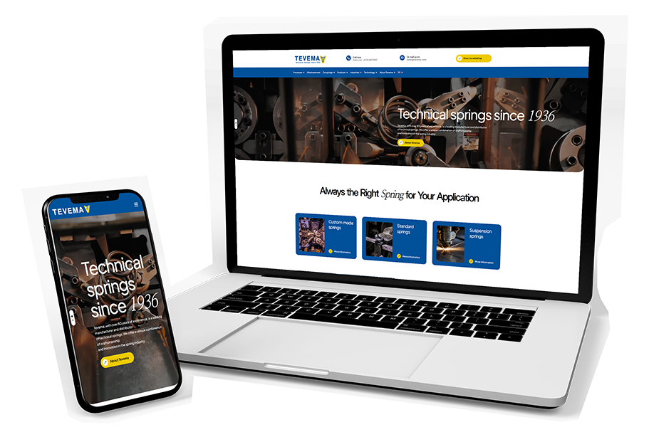 Voorbeeld Tevema website