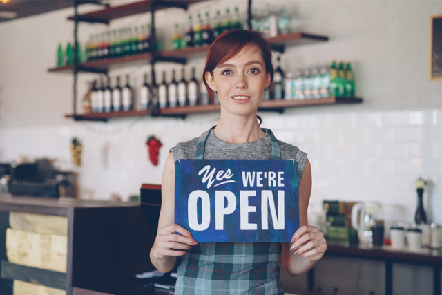 Onderneemster is open
